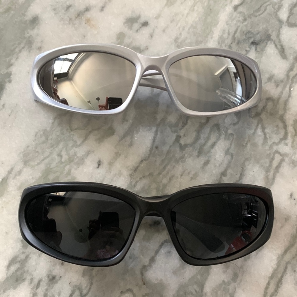 2 Sunglasses, Black and Platinum